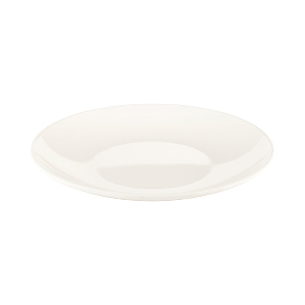 Restaurantware Voga Round White Melamine Medium Plate - Classic Rimless - 8" X 8" X 1" - 10 Count Box