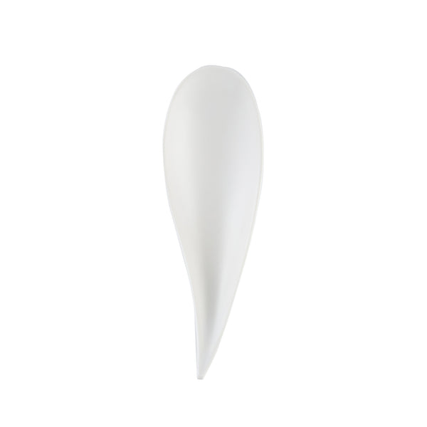 Restaurantware Voga Teardrop White Melamine Tasting Spoon - Japonais Moderna - 4 1/4" X 1 3/4" X 1 3/4" - 10 Count Box
