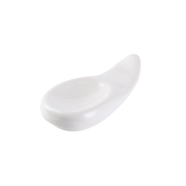 Restaurantware Voga White Melamine Chopstick And Spoon Rest - 3 1/2" X 2" X 3/4" - 10 Count Box