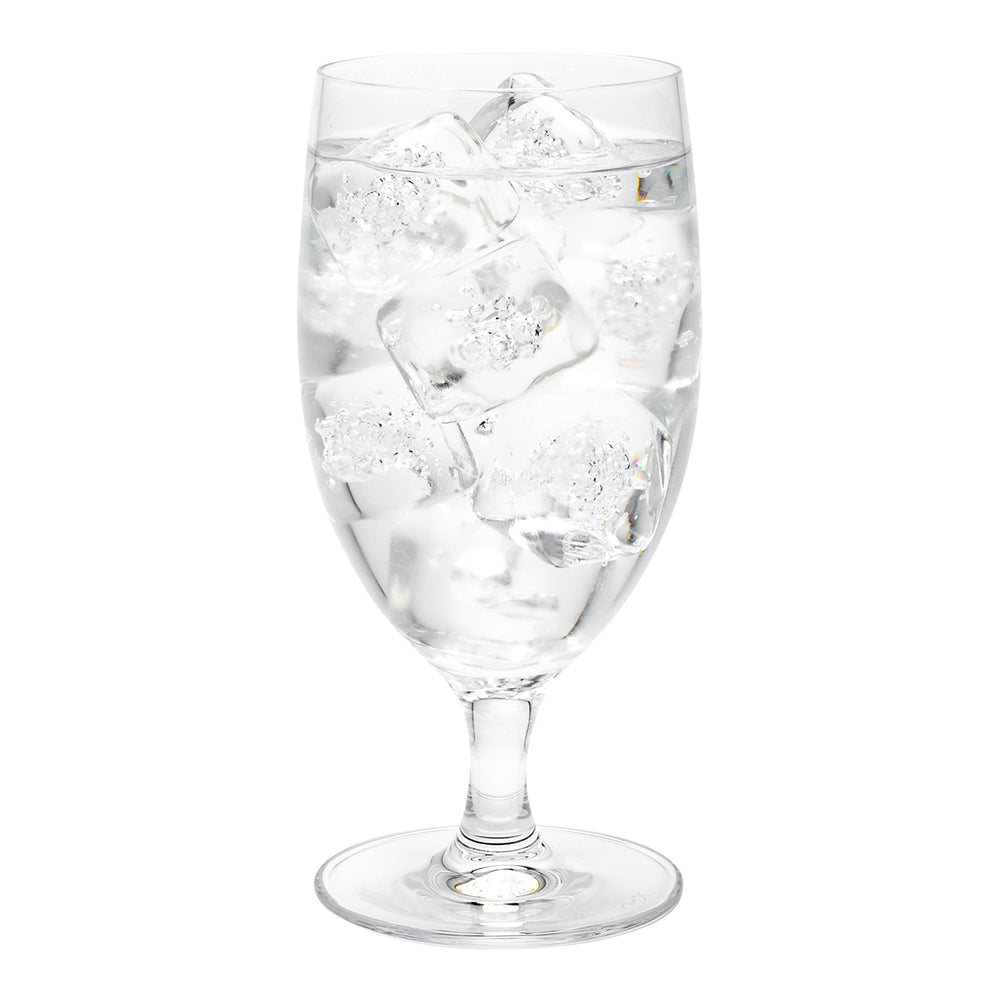 restaurantware Voglia Nude 14 oz Water Goblet Glass - Crystal - 3" x 3" x 6 1/2" - 12 count box