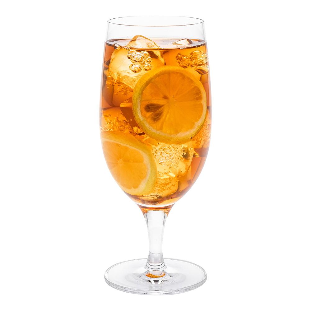 restaurantware Voglia Nude 16 oz Iced Tea Glass - Crystal - 3" x 3" x 7 1/2" - 12 count box