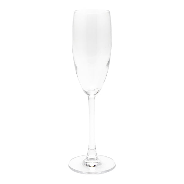 Restaurantware Voglia Nude 6 Oz Glass Champagne Flute - Crystal - 2" X 2" X 9" - 12 Count Box