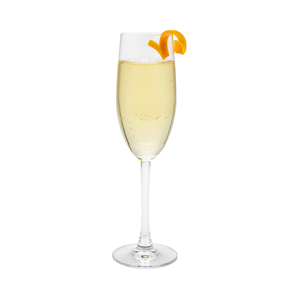 restaurantware Voglia Nude 9 oz Glass Champagne Flute - Crystal - 2 1/2" x 2 1/2" x 9 1/4" - 12 count box