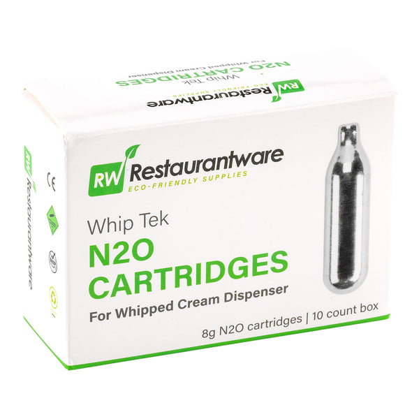 Restaurantware Whip Tek 8g N2O Cartridge - For Whipped Cream Dispenser - 100 Count Box