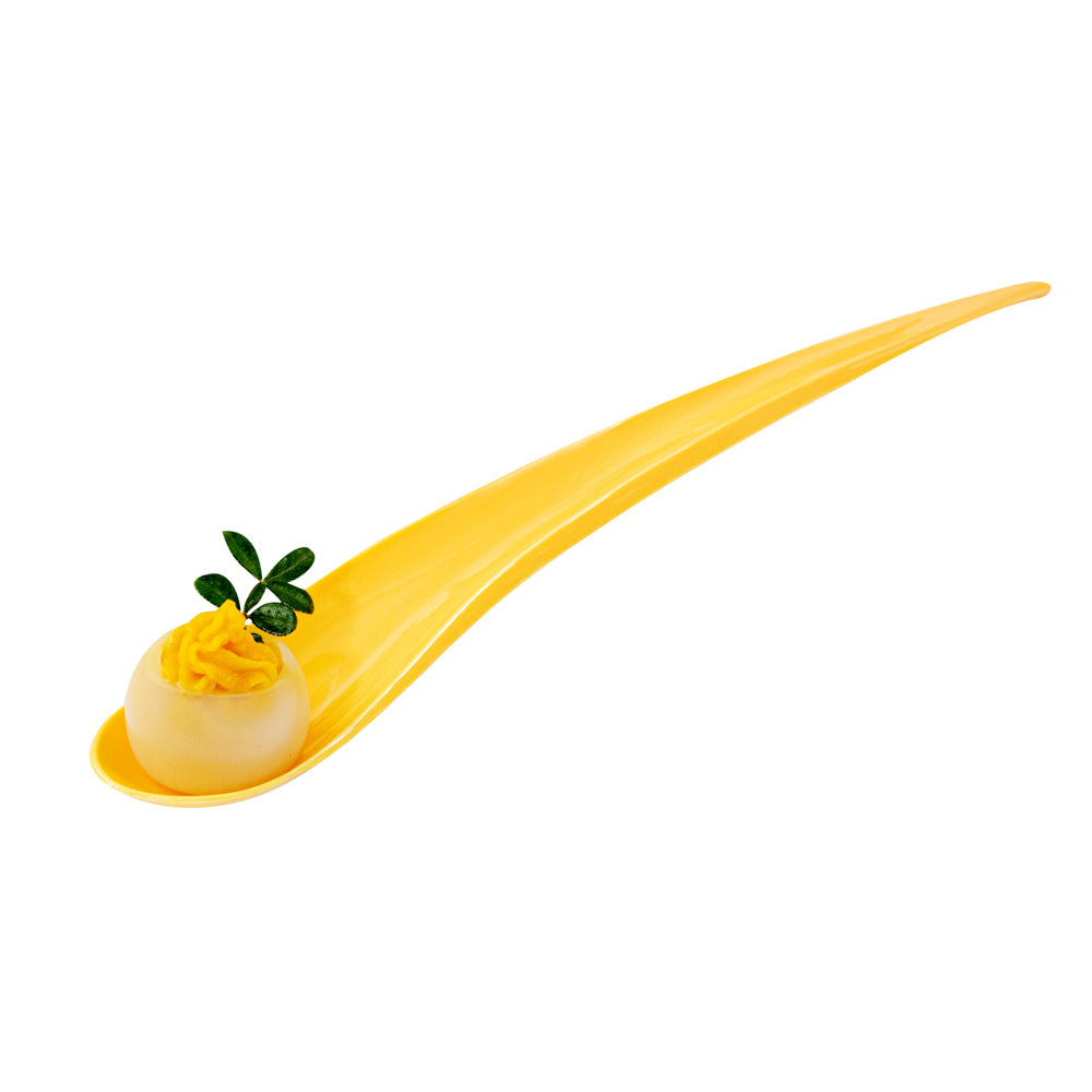 restaurantware Yellow Plastic Deco Party Spoon - 8" - 500 count box