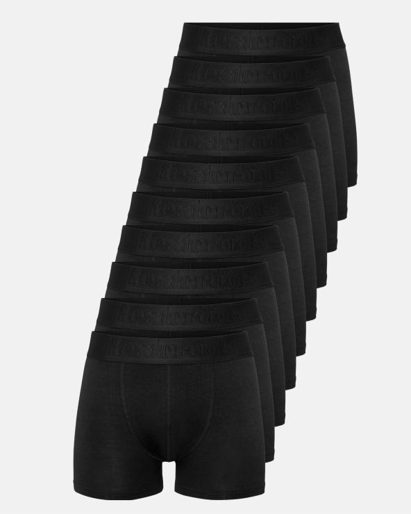 resteröds Boxers 'gunnar' 10-pack | Organic cotton | Black