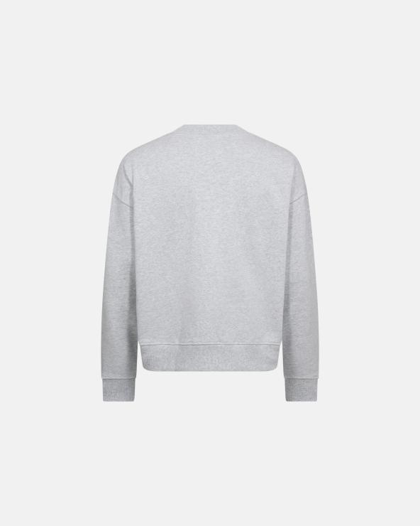 Resteröds Crew Neck Sweatshirt "Drake" | 100% Cotton | Light Grey Melange