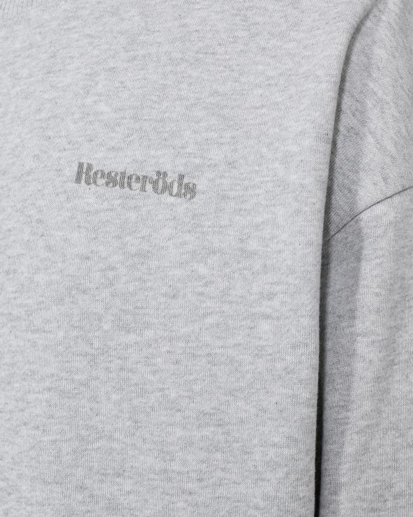 Resteröds Crew Neck Sweatshirt "Drake" | 100% Cotton | Light Grey Melange