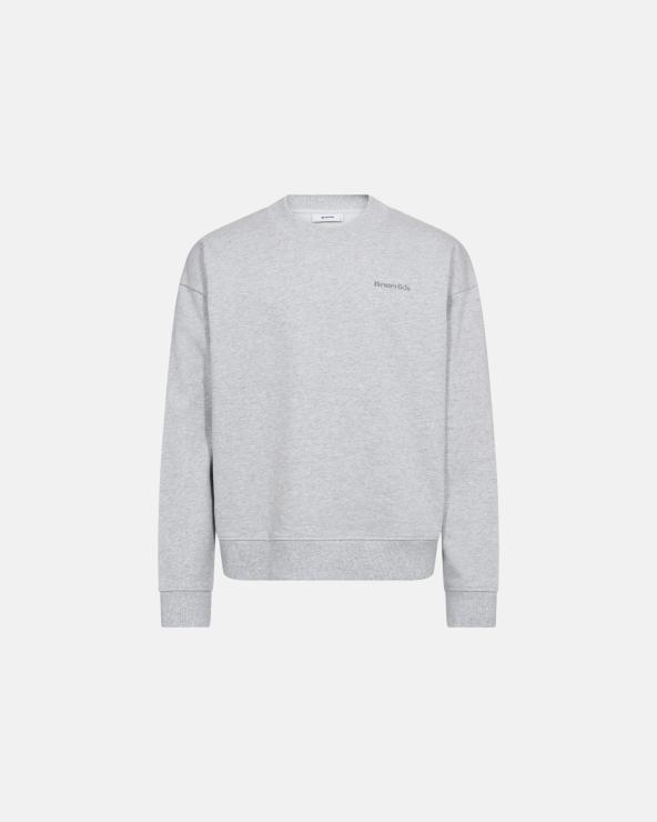 resteröds Crew neck sweatshirt "Drake" | 100% cotton | Light grey melange