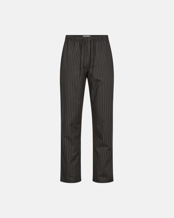resteröds Pyjama Pants 'Sandman' | 100% Cotton | Dark Gray with Stripes