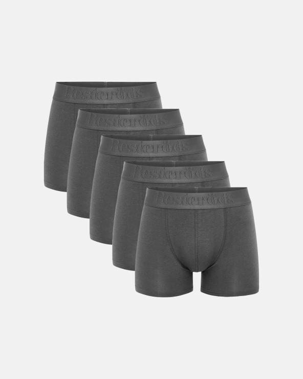 resteröds 5-pack Boxers | Organic Cotton | Gray