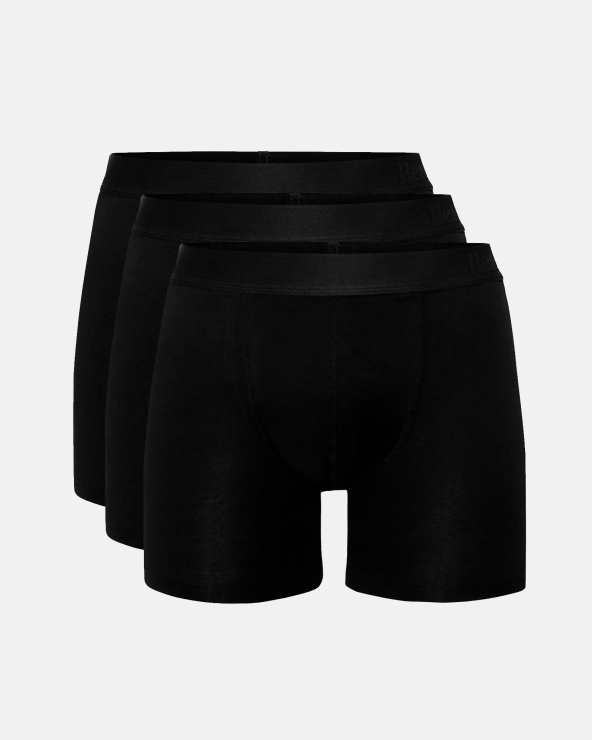 resteröds Boxer Bamboo 3-pack - Long leg | Black