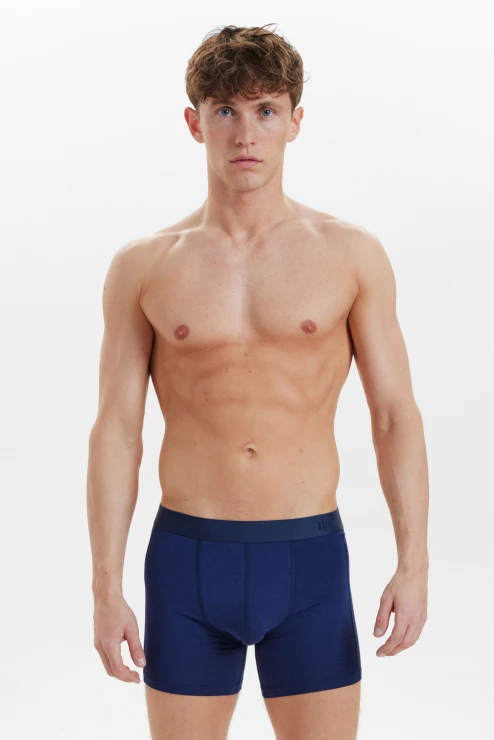 Resteröds Boxer Bamboo 3-pack - Long Leg | Navy