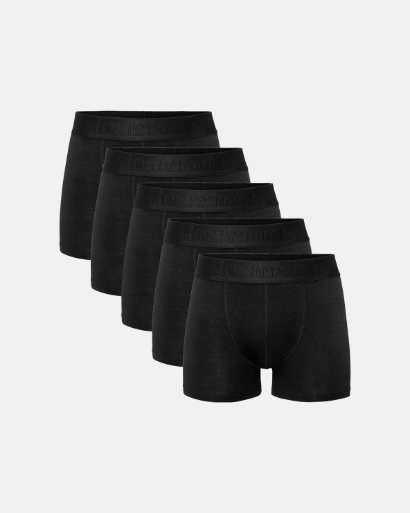 resteröds Boxer "Gunnar" Bamboo 5-pack | Black