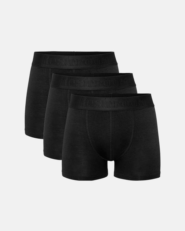 resteröds Boxers "Gunnar" Bamboo 3-pack | Black