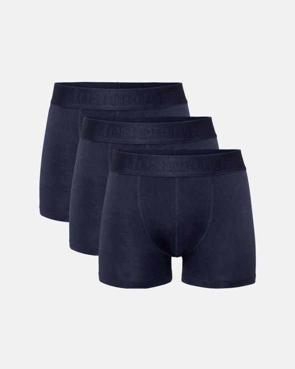 resteröds Boxers "Gunnar" Bamboo 3-pack | Navy