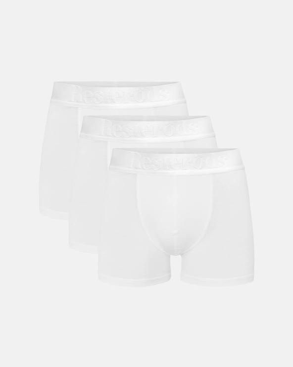 resteröds Boxers "Gunnar" Bamboo 3-pack | White