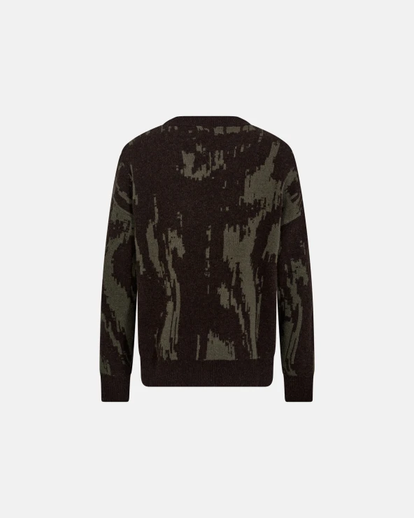 Resteröds Cardigan "Jack" | Wool | Brown/Green