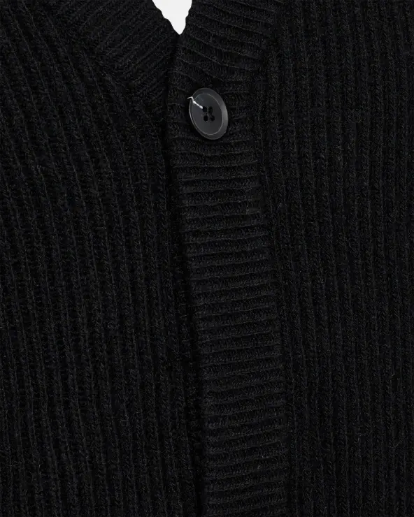 Resteröds Knit Cardigan 'Kyle' | Wool | Black