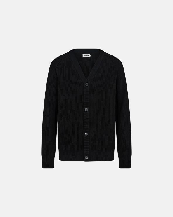 resteröds Knit Cardigan 'Kyle' | Wool | Black