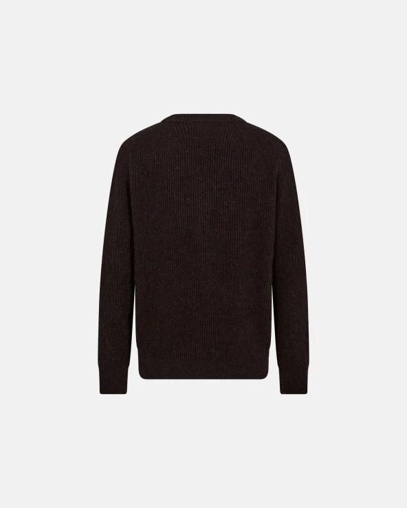 Resteröds Knit Cardigan 'Kyle' | Wool | Brown