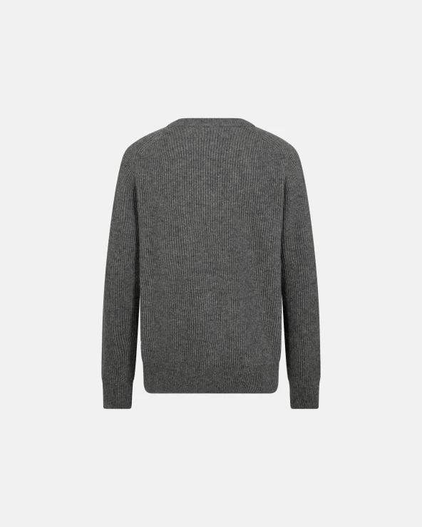 Resteröds Knit Cardigan 'Kyle' | Wool | Grey Melange