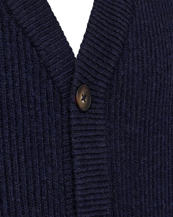 Resteröds Knit Cardigan 'kyle' | Wool | Navy