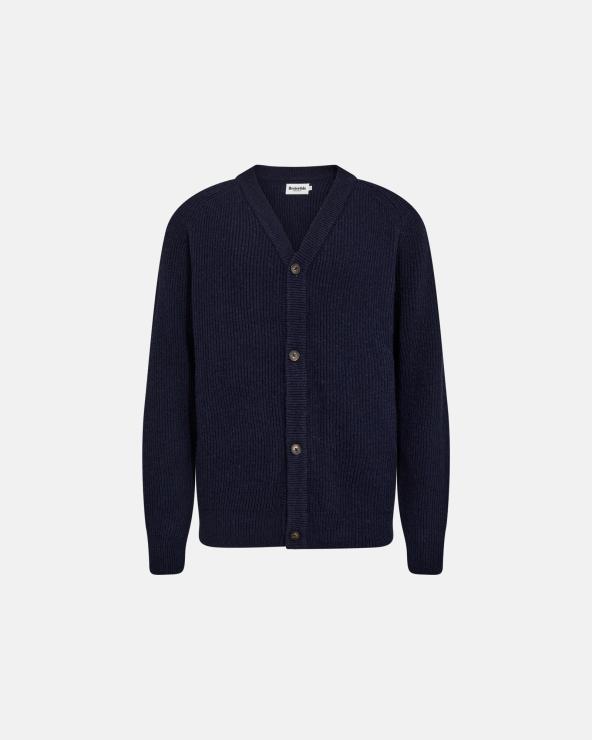resteröds Knit cardigan 'kyle' | Wool | Navy