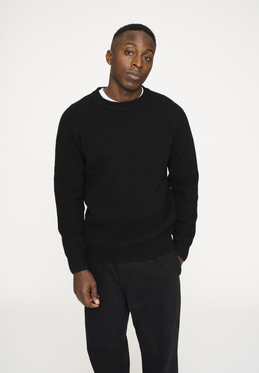 Resteröds Knit Pullover 'Michael' | Wool | Black