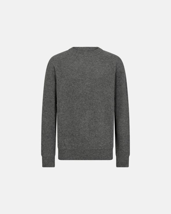 resteröds Knit Pullover 'Michael' | Wool | Gray Melange