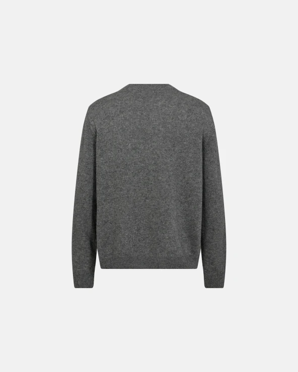 Resteröds Knitted Pullover 'Lean' | Wool | Gray Melange