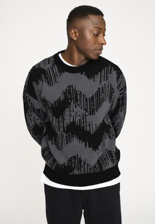 Resteröds Pullover "Mick" | Wool | Black/Gray
