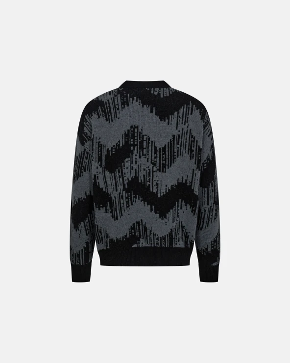 Resteröds Pullover "Mick" | Wool | Black/Gray