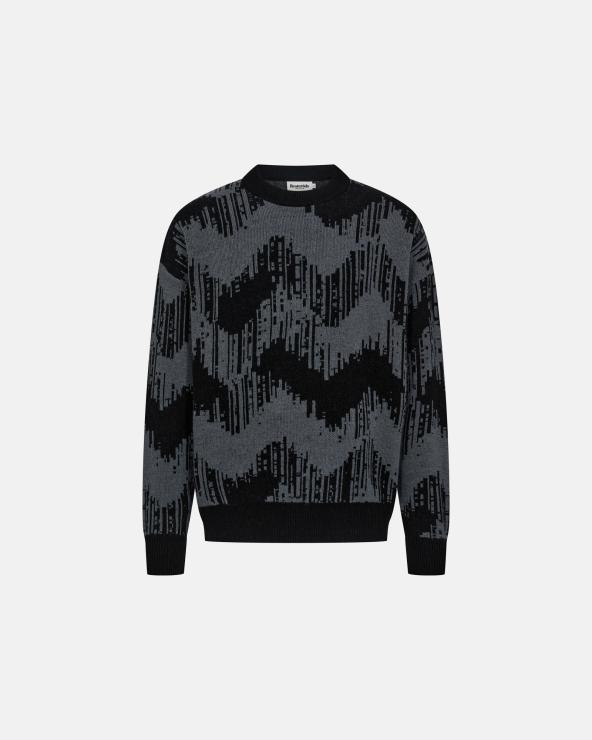 resteröds Pullover "Mick" | Wool | Black/Gray