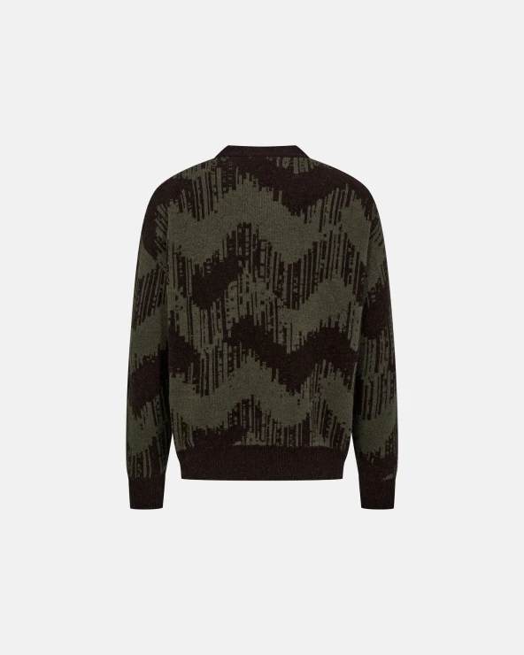 Resteröds Pullover "Mick" | Wool | Brown/Green