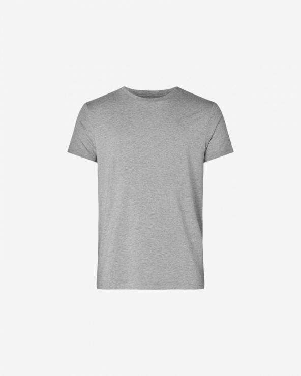 resteröds R-neck Tee Bamboo | Grey Melange