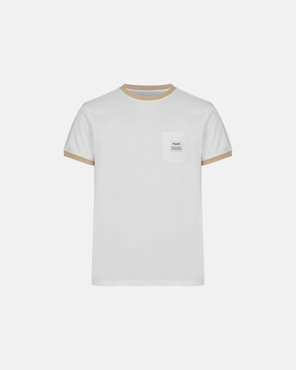 resteröds Retro Pocket Tee | White/Sand