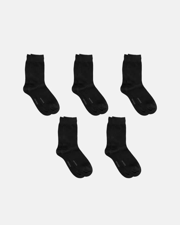 resteröds Socks Organic Cotton 5-pack | Black