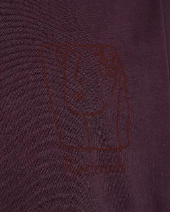 Resteröds T-shirt With Print "dev" | 100% Cotton | Purple