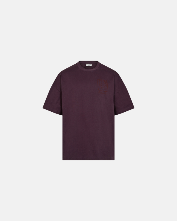 resteröds T-shirt with print "dev" | 100% cotton | Purple