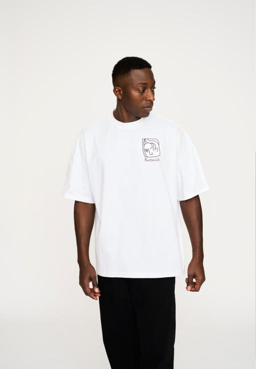 Resteröds T-shirt With Print "dev" | 100% Cotton | White