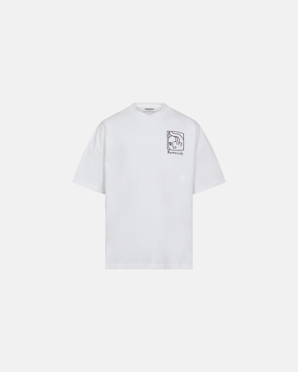 resteröds T-shirt with print "dev" | 100% cotton | White