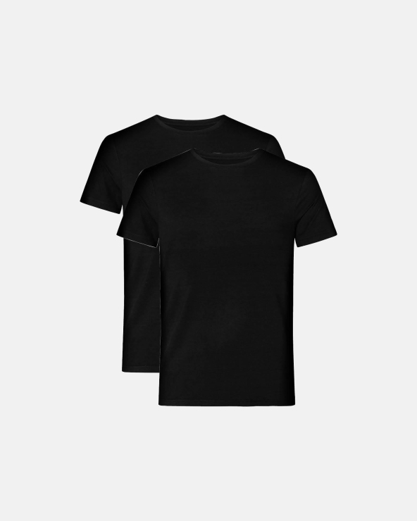 resteröds Tee Bamboo 2-pack | Black