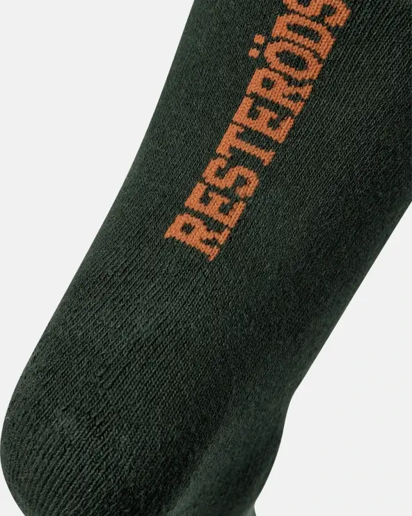 Resteröds Tennis Socks 2-pack | Cotton | Black/Orange