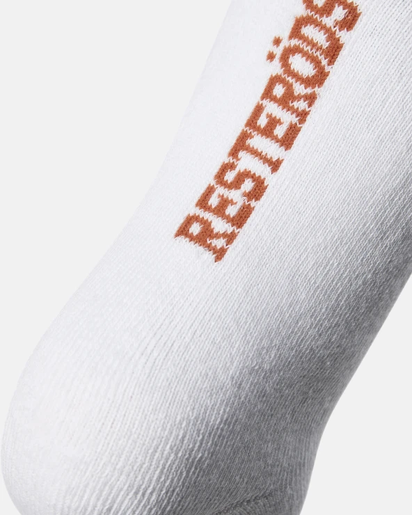 Resteröds Tennis Socks 2-pack | Cotton | White/Orange