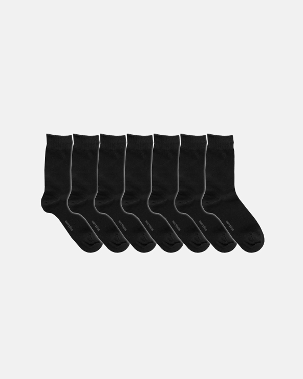 resteröds Travel Bag Socks Bamboo 7-pack | Black