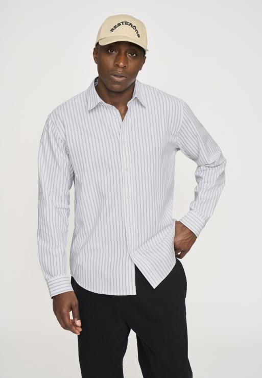 Resteröds Shirt 'Davis' | 100% Cotton | White With Stripes