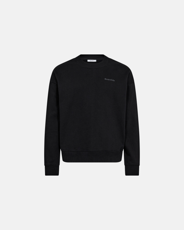 resteröds Sweatshirt with crew neck "drake" | 100% cotton | Black