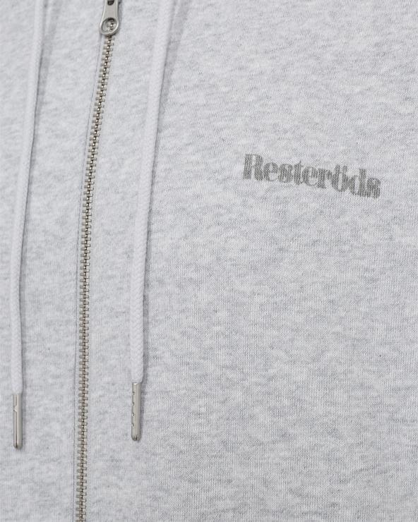 Resteröds Sweatshirt With Hoodie And Zip "Rick" | 100% Cotton | Light Gray