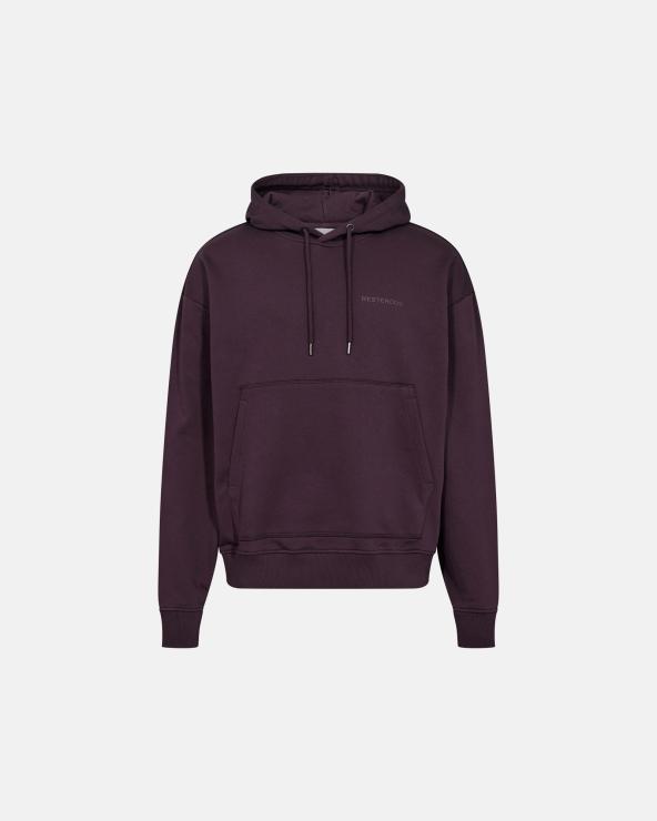 resteröds Sweatshirt with Hoodie "jay" | 100% Cotton | Purple